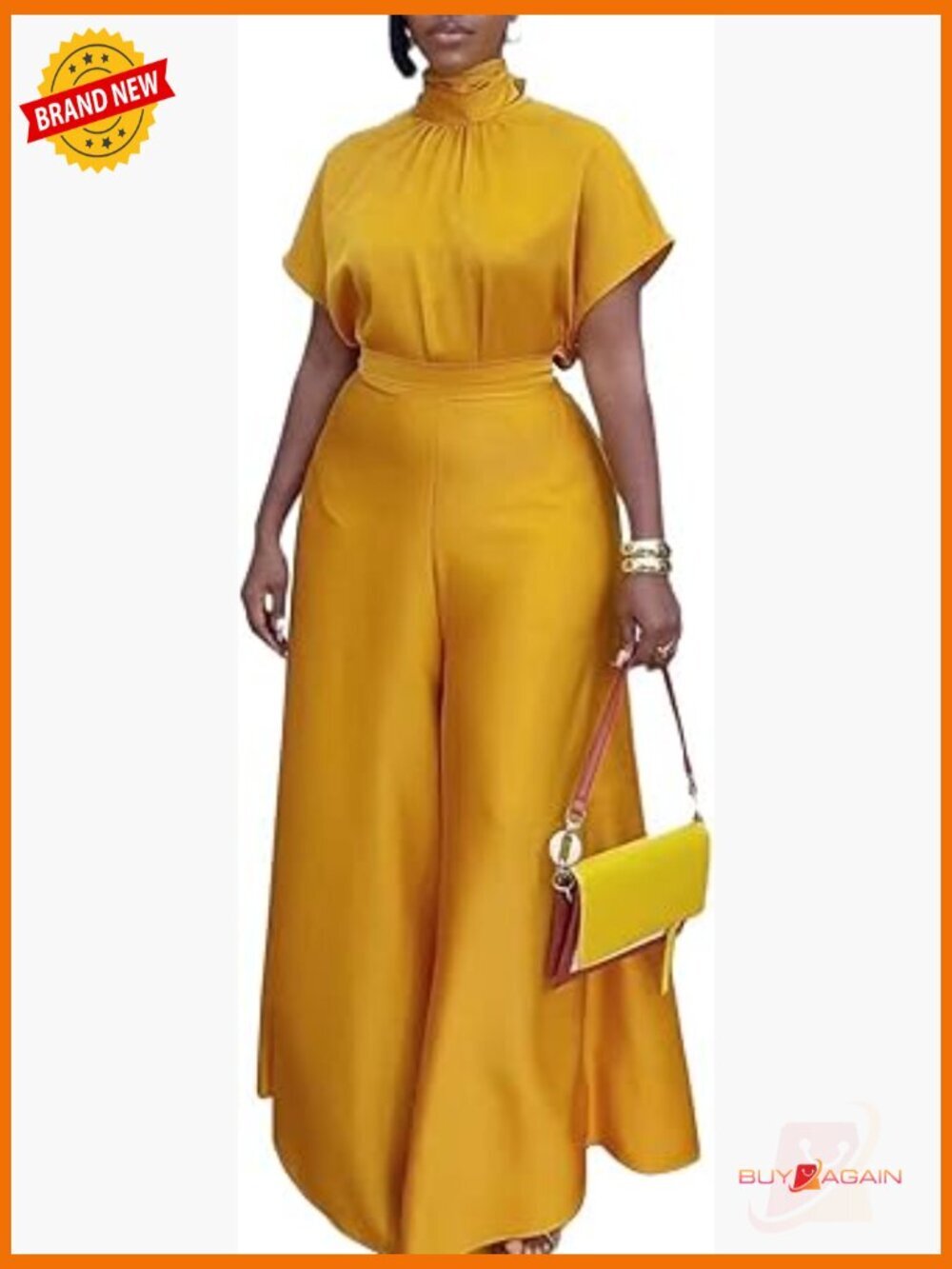 Womens 2 Piece Outfits Satin Cap Sleeve Top Wide Leg Palazzo Pants Set